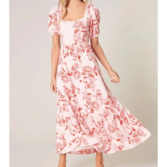 Pretty In Peonies Lynette Sweetheart Maxi Dress - Picture 2 of 5